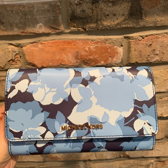 Michael Kors Handbags - FIRM PRICE michael kors large blue phone crossbody